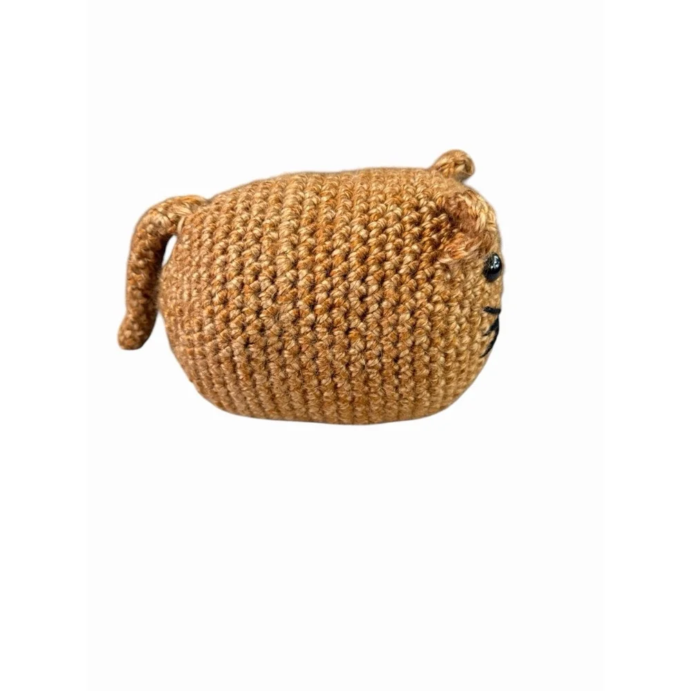 New Handmade Crochet Plushie Cat Kitten brown orange